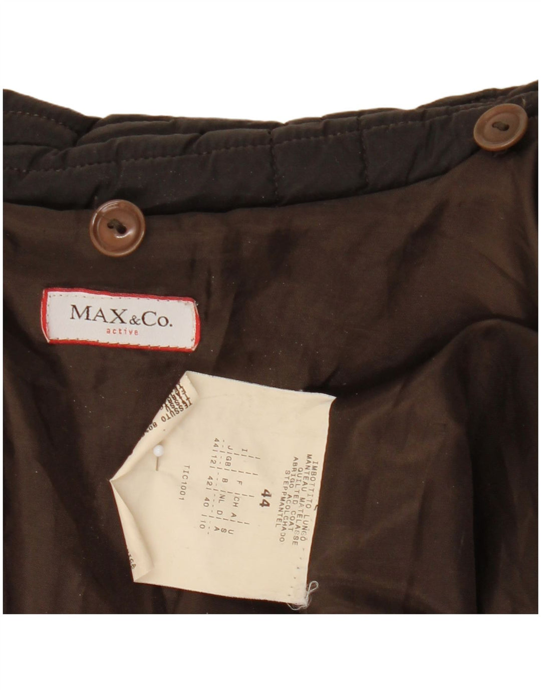 Cappotto imbottito da donna Max & Co. UK 12 Poliestere marrone medio