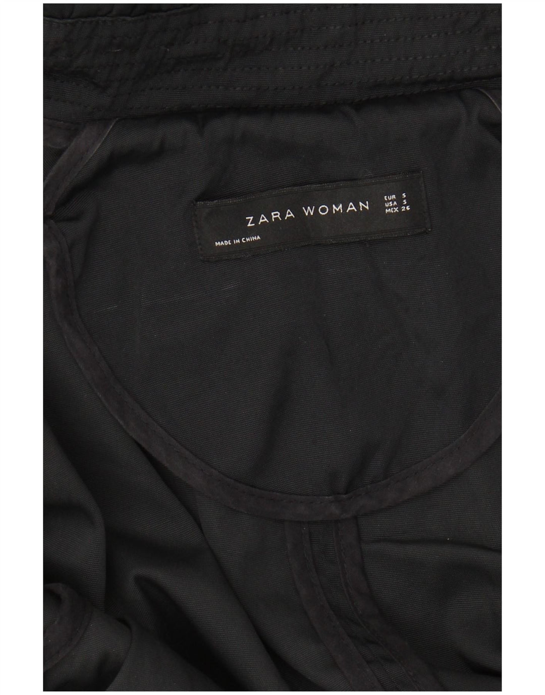 Parka oversize con cappuccio da donna ZARA UK 10 piccolo nero