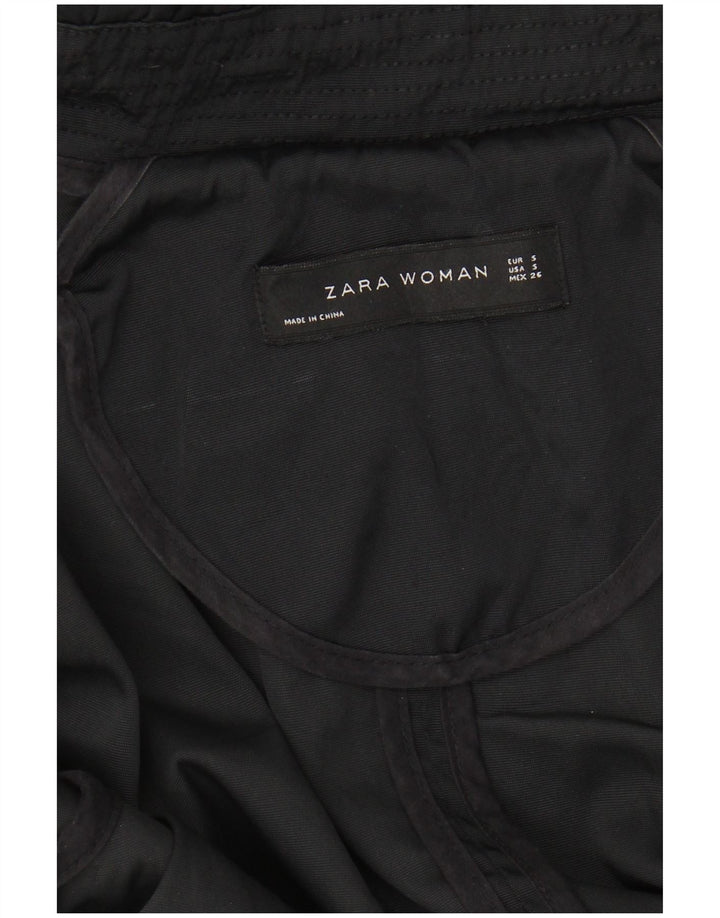 Parka oversize con cappuccio da donna ZARA UK 10 piccolo nero