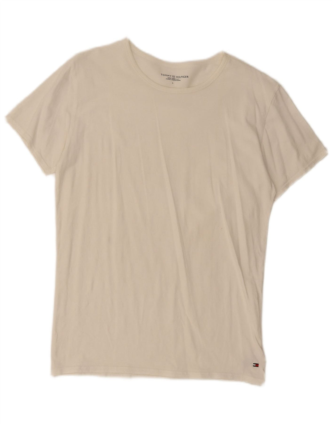 T-shirt da uomo Tommy Hilfiger Top grande in cotone bianco