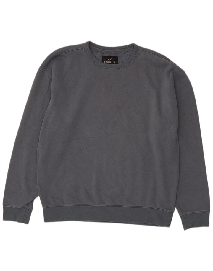 Felpa Hollister Uomo Maglione XL Grigia