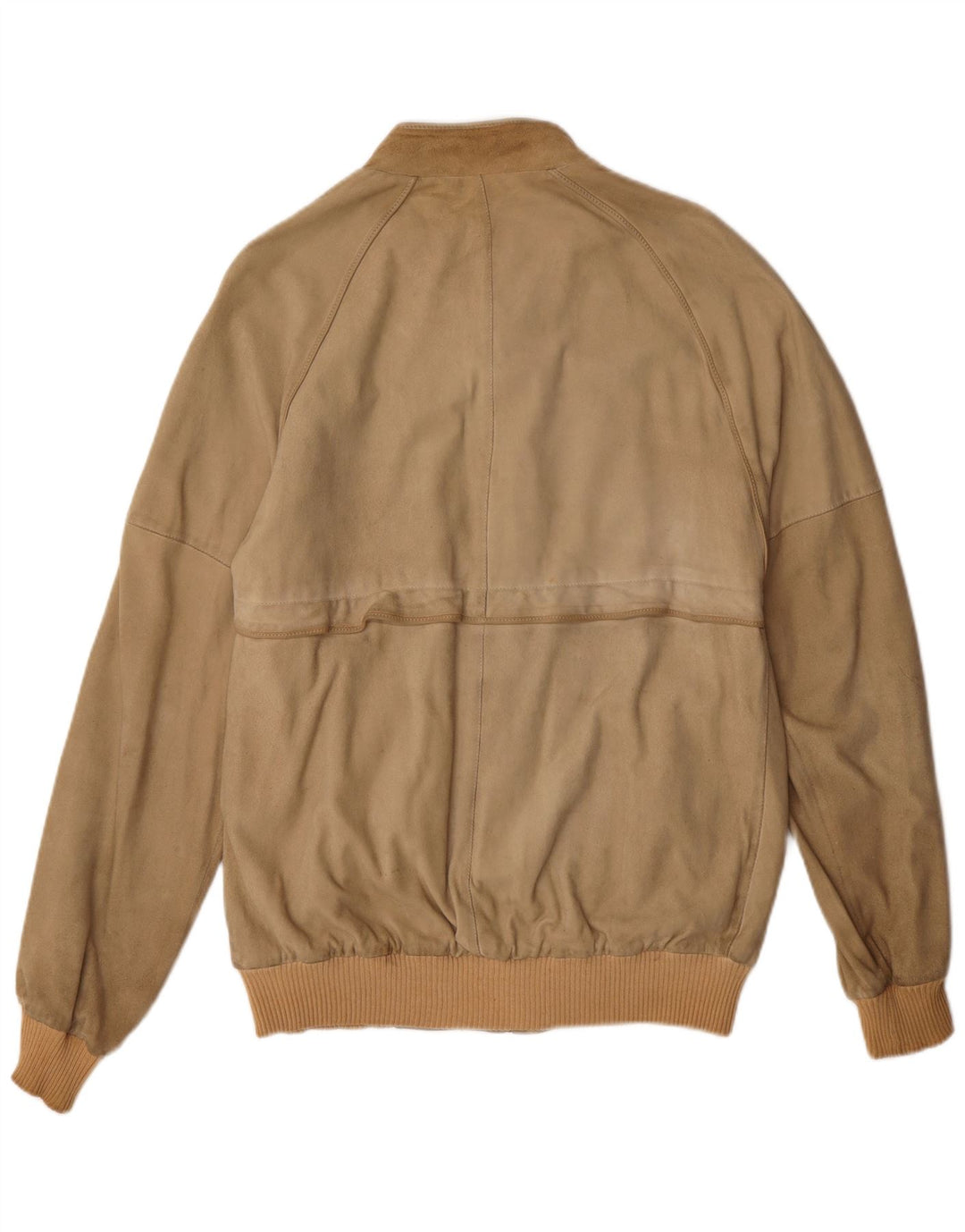 Bomber vintage da uomo in pelle scamosciata IT 52 XL in cotone marrone