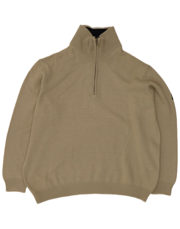 Maglione da uomo Navigare con zip e collo XL color kaki