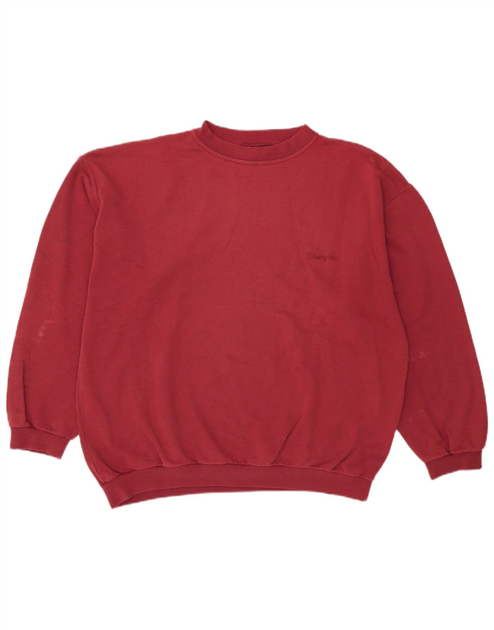 Felpa da uomo Wrangler Jumper XL Borgogna in cotone