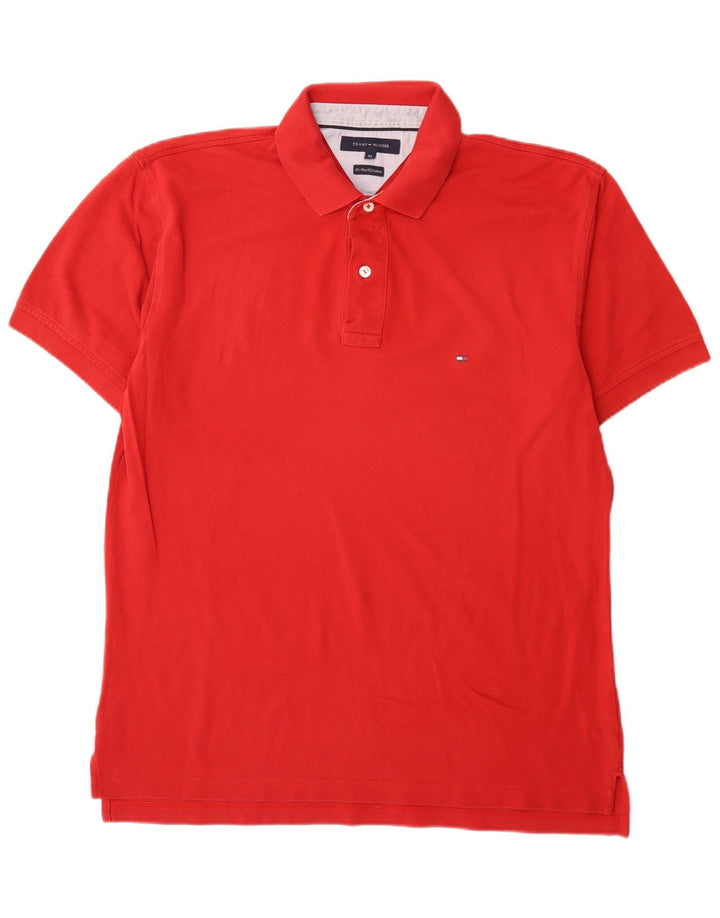 Polo da uomo Tommy Hilfiger XL in cotone rosso