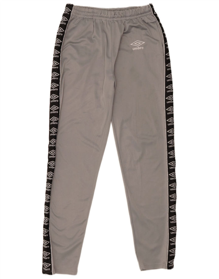 Pantaloni da tuta con grafica da uomo Umbro Large in poliestere color block grigio
