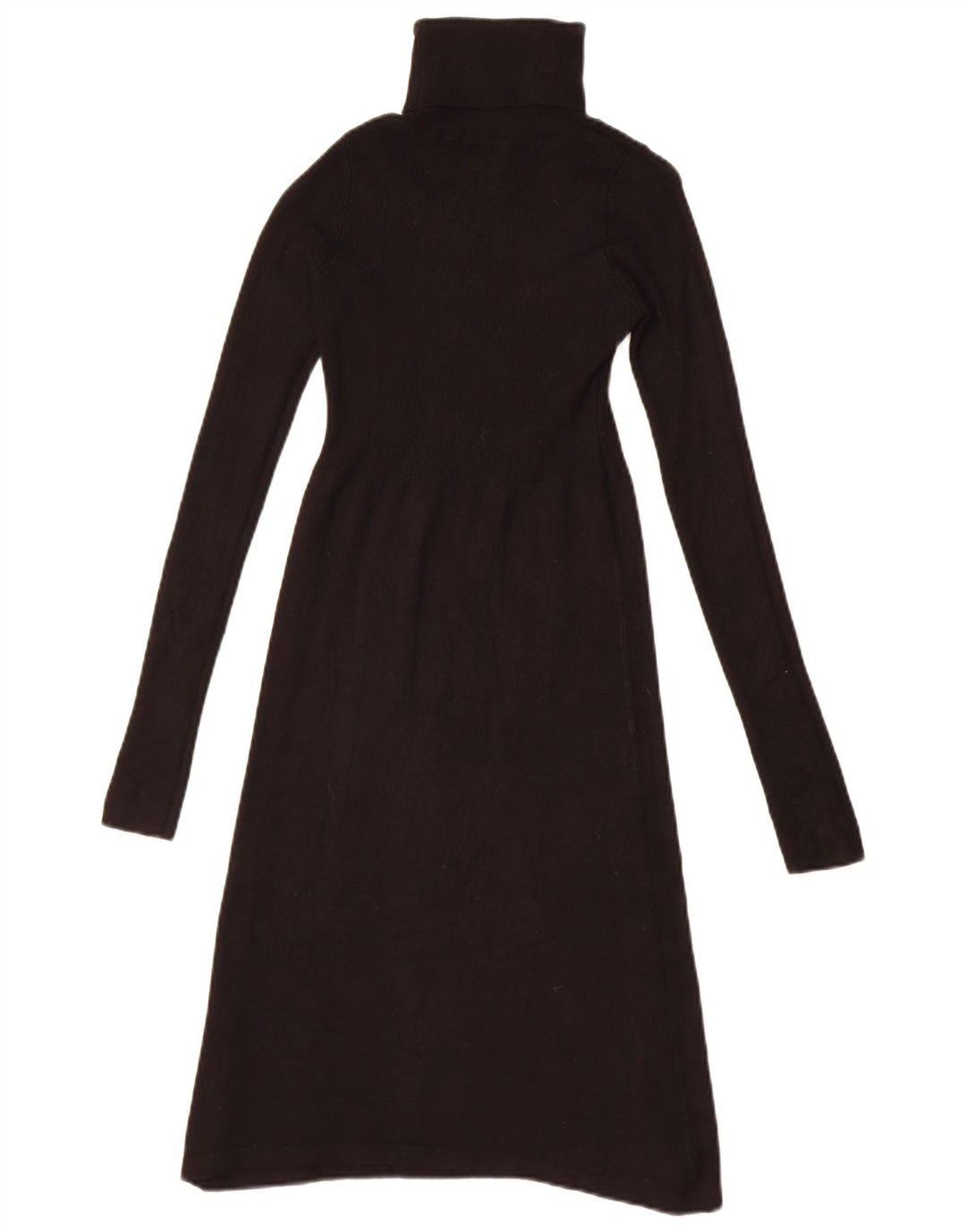 Abito maglione a maniche lunghe da donna Zara UK 8 piccolo in rayon nero