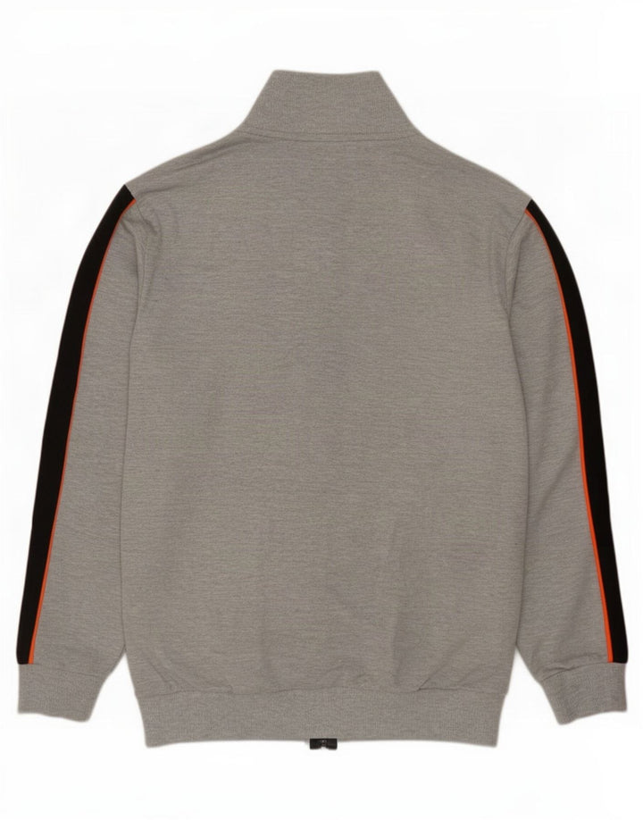 Giacca da tuta da uomo Kappa grande in poliestere color block grigio