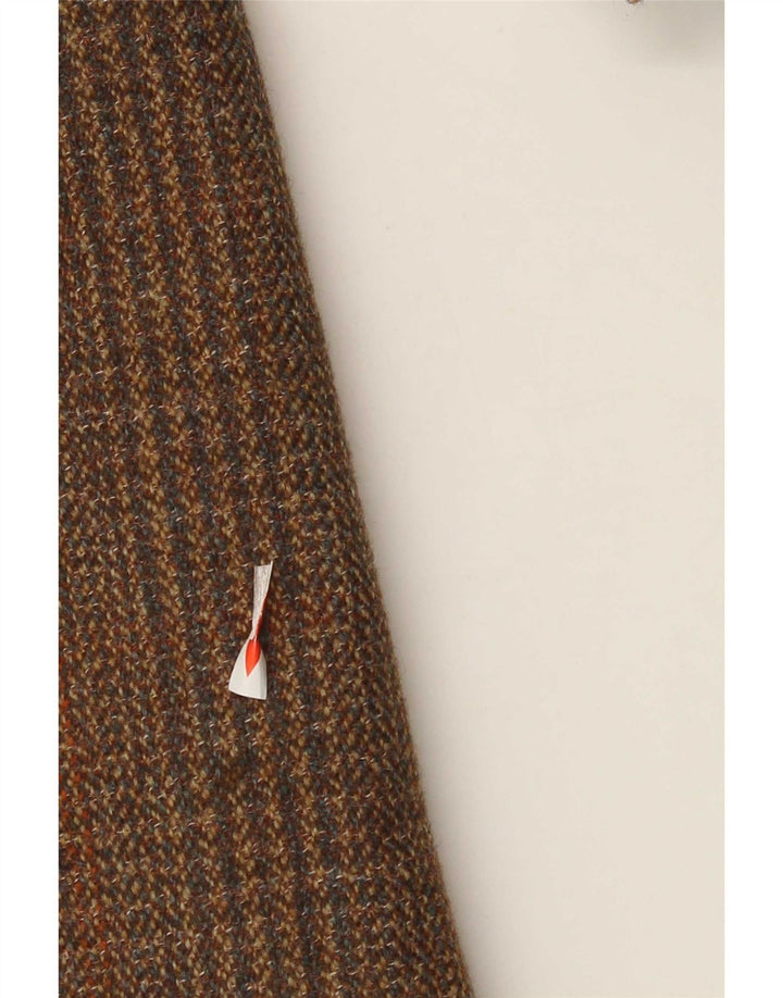Cappotto doppiopetto militare da uomo Profilo UK 36 piccolo quadretto marrone