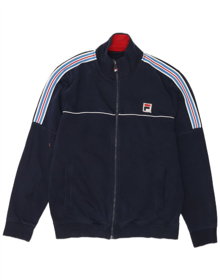 Giacca da ginnastica da uomo Fila, grande, a righe blu navy