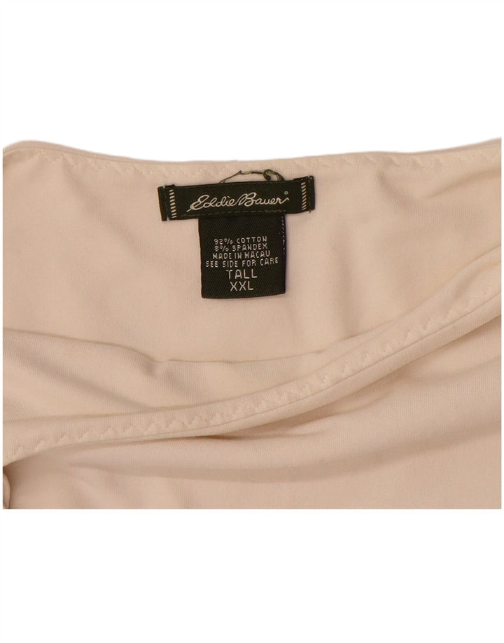 EDDIE BAUER Canotta alta da donna UK 18 XL Cotone bianco sporco