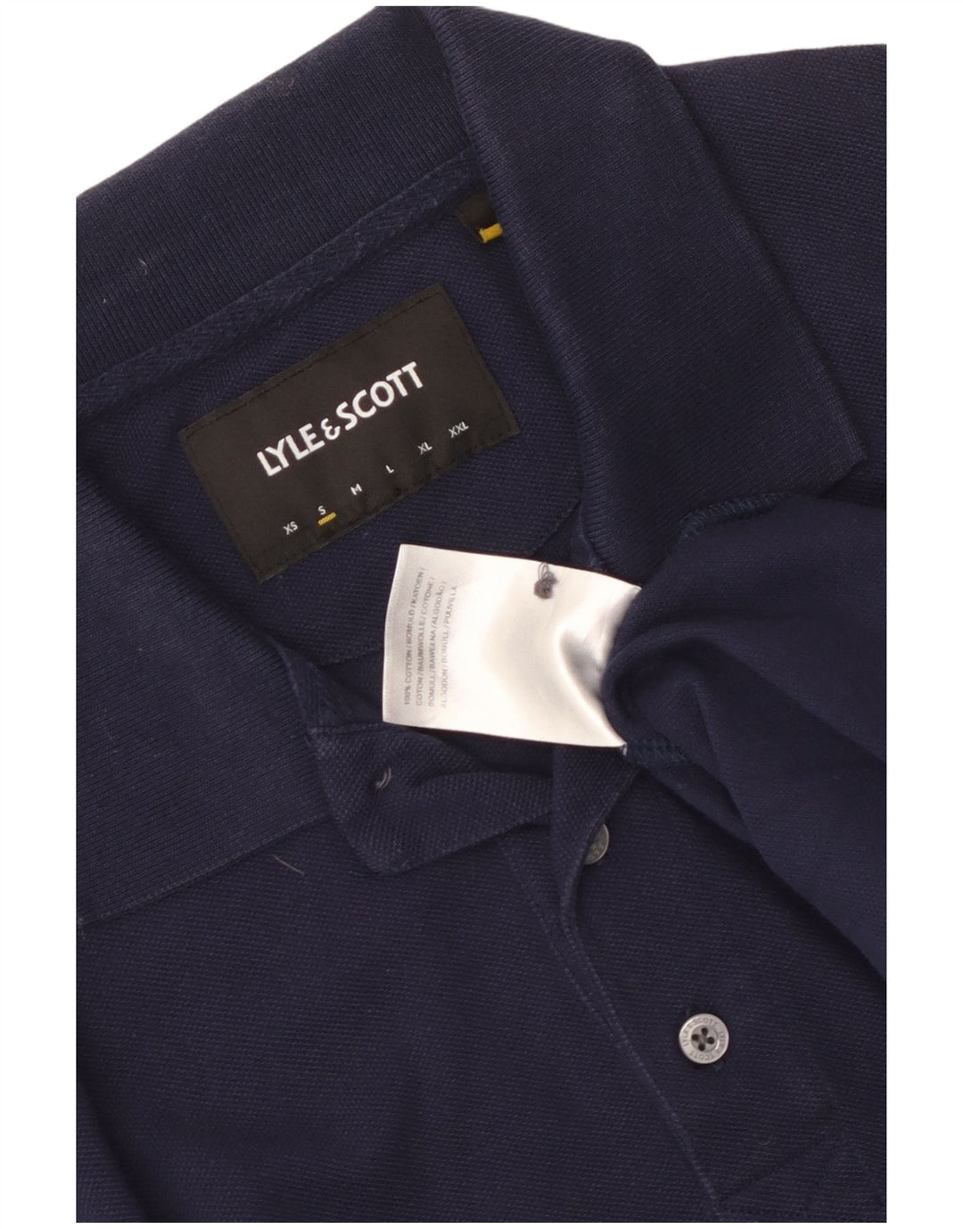 Polo da uomo Lyle & Scott piccola in cotone blu navy