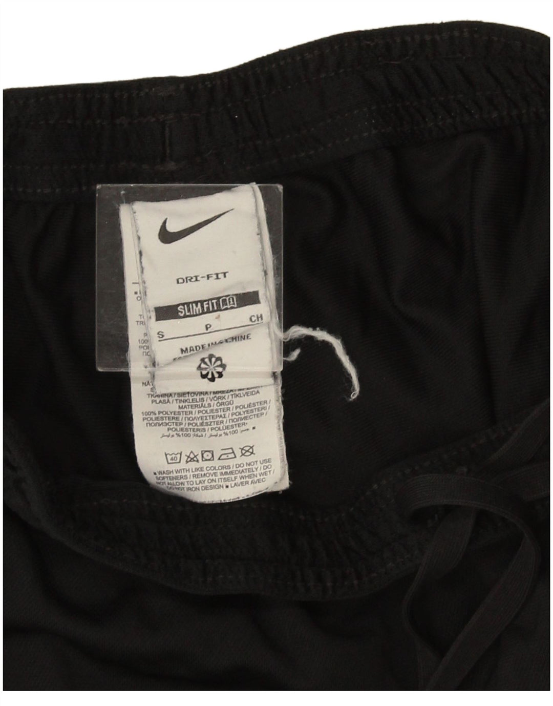 Pantaloni da tuta slim Nike Dri Fit da uomo, piccoli, in poliestere color block nero