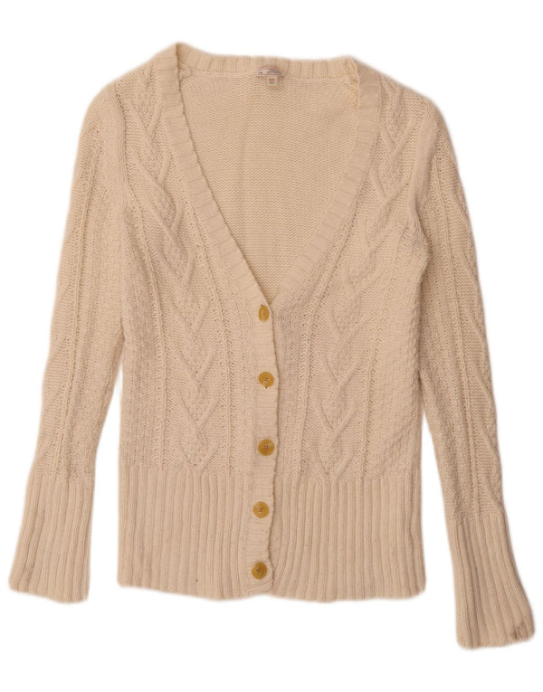 Maglione cardigan da donna Gap UK 4 XS cotone bianco sporco