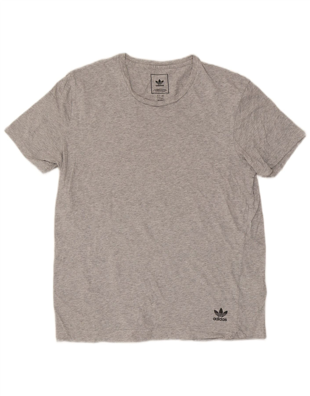 T-shirt da uomo Adidas Top grande in cotone chiazzato grigio