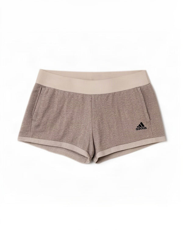 Pantaloncini sportivi Adidas da donna UK 16/18 Large Grigio Colourblock Cotone
