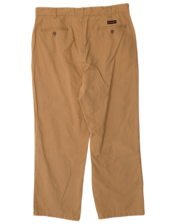 Pantaloni chino dritti da uomo WOOLRICH W36 L28 cotone beige