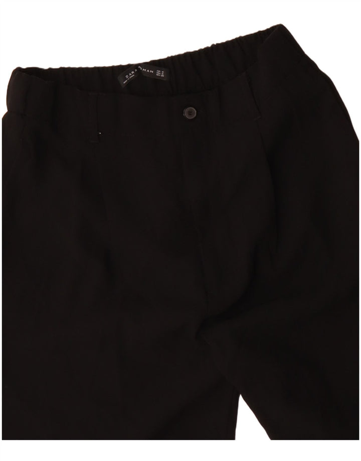 Pantaloni da abito affusolati da donna ZARA medi W28 L33 poliestere nero