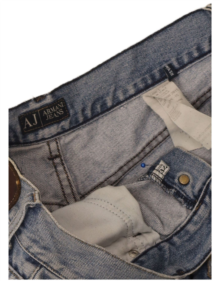 Jeans dritti da donna Armani W34 L33 cotone blu