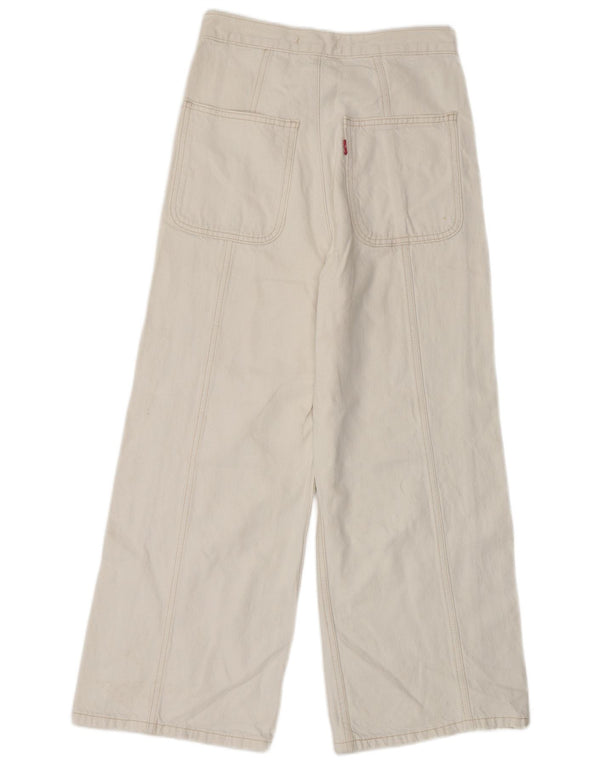 Jeans Levi's da donna a gamba larga con gabbia toracica W27 L26 in cotone bianco sporco