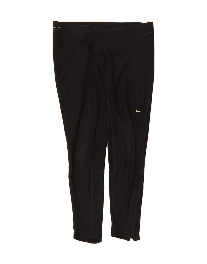 NIKE Womens Dri Fit Leggings UK 14 Large  Black Polyester Vintage Nike and Second-Hand Nike from Messina Hembry 
