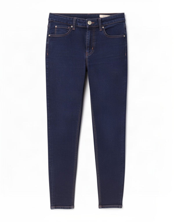 Marks & Spencer Womens The Ivy Skinny Jeans UK 12 Medium W30 L25 Navy Blue
