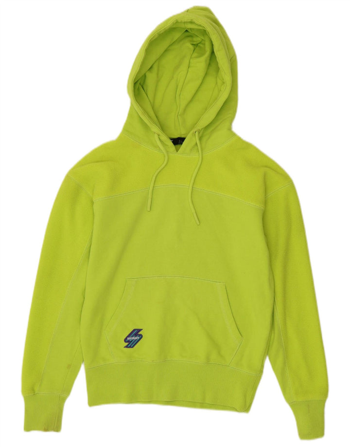 Felpa con cappuccio oversize da donna Superdry UK 6 XS verde poliestere