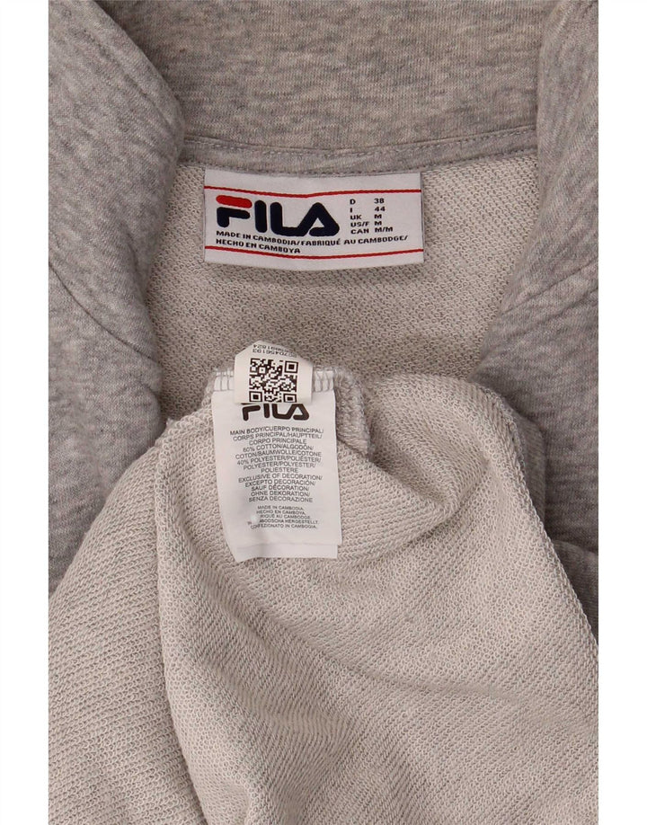 Giacca da ginnastica da donna Fila UK 14 Cotone grigio medio