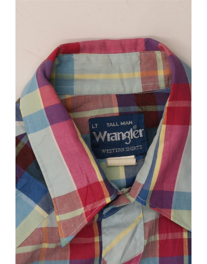 WRANGLER Mens Tall Shirt Large Multicoloured Check Cotton Vintage Wrangler and Second-Hand Wrangler from Messina Hembry 