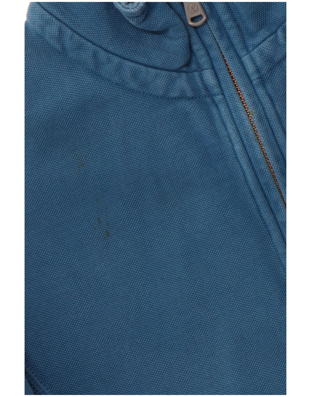 FAT FACE Felpa da uomo con zip e collo in cotone blu medio