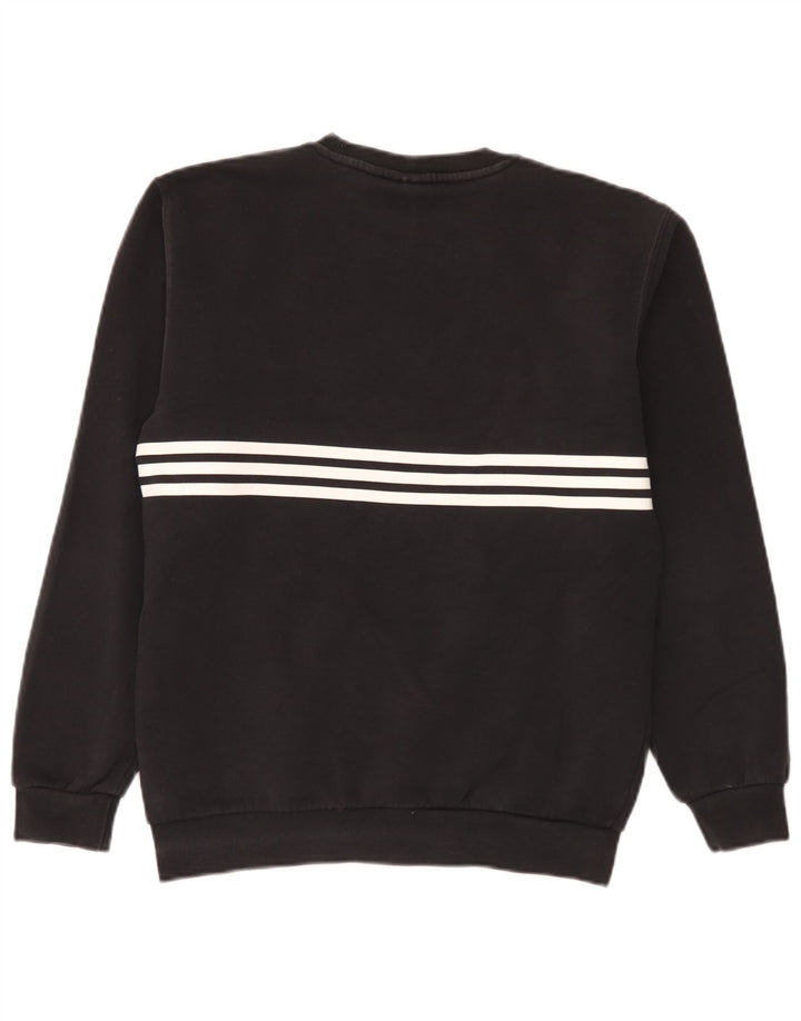 Felpa grafica da uomo Adidas Maglione piccolo cotone nero
