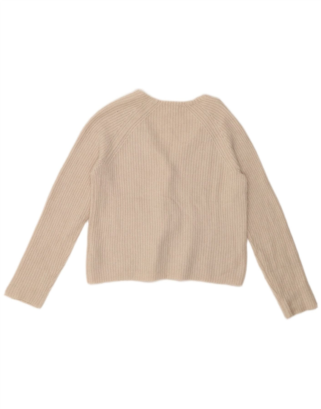 FAT FACE Maglione cardigan oversize corto da donna UK 10 Piccolo nylon bianco