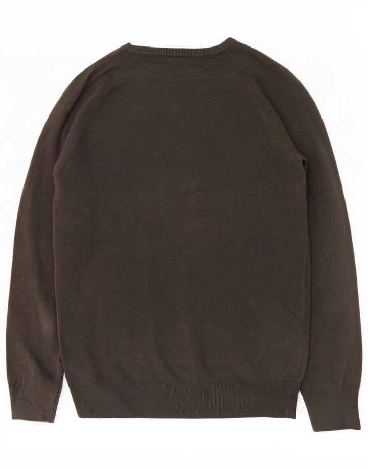 Maglione da uomo con scollo a V Marks & Spencer in acrilico grigio medio