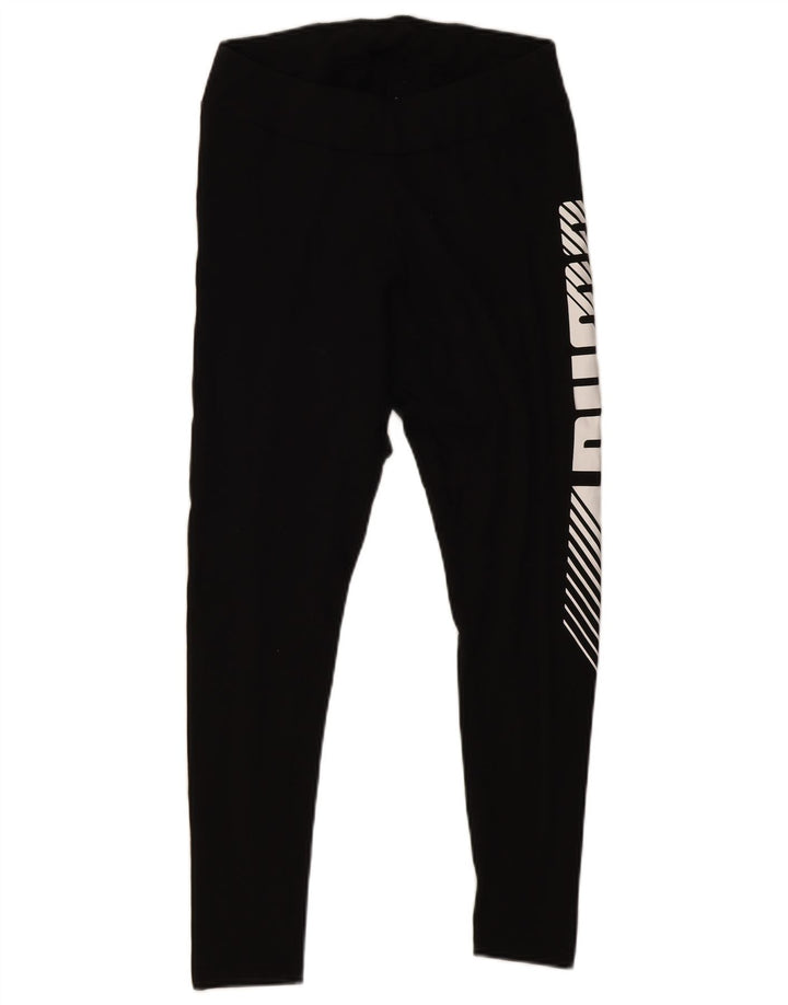 Leggings grafici da donna Puma UK 12 cotone medio nero