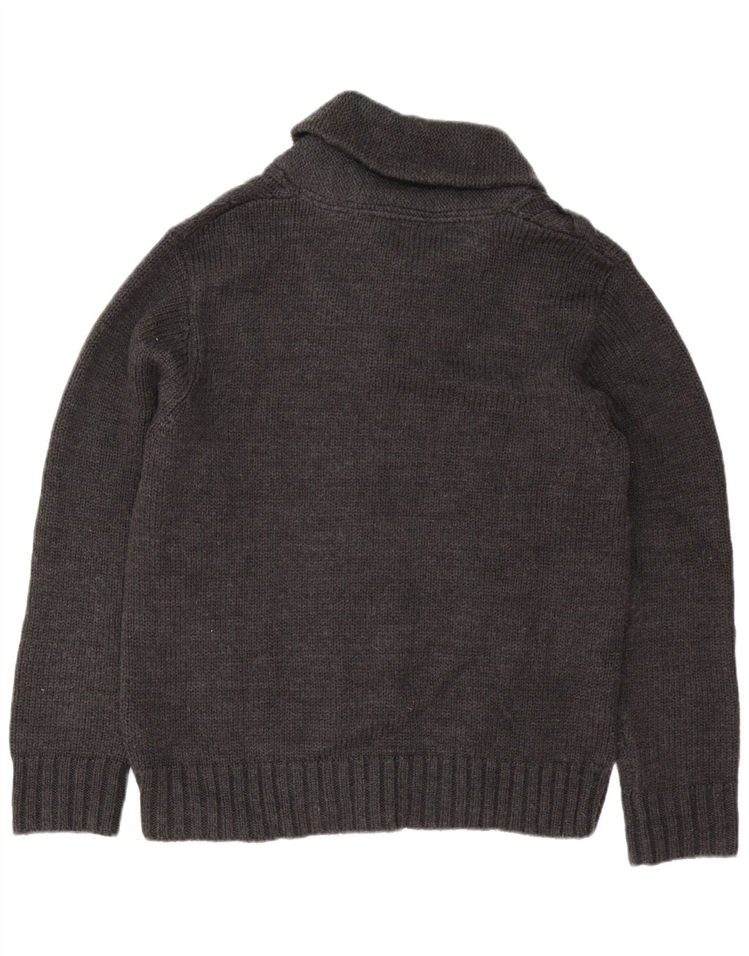 MARKS & SPENCER Maglione da uomo con collo a scialle autografo grande grigio