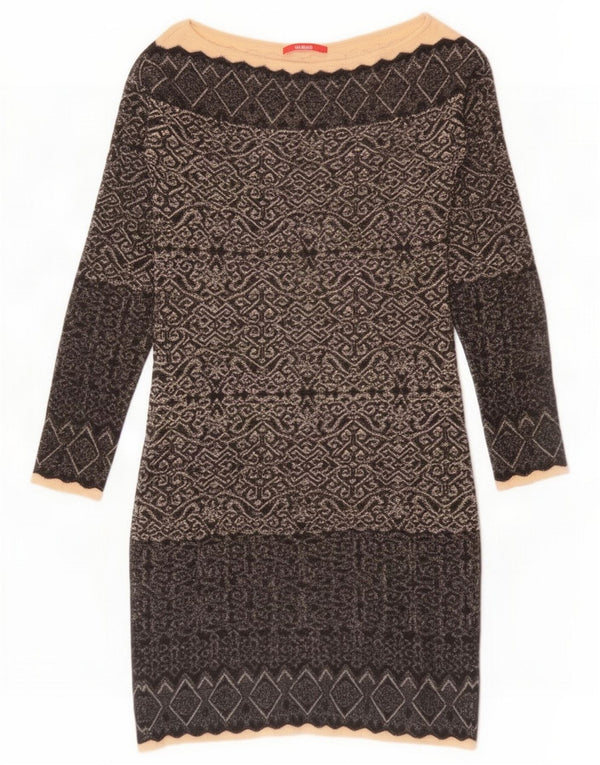 Liu Jo Abito maglione a maniche lunghe da donna UK 12 Grigio medio Paisley