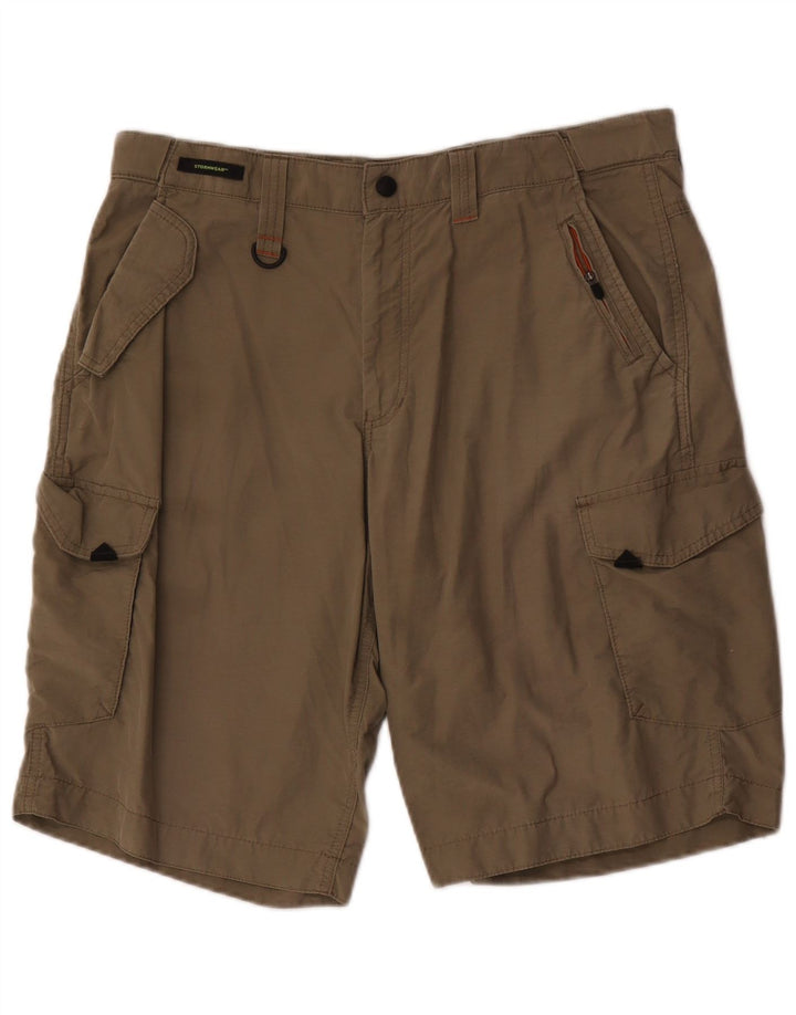 Pantaloncini cargo da uomo Marks & Spencer W34 grandi cotone kaki