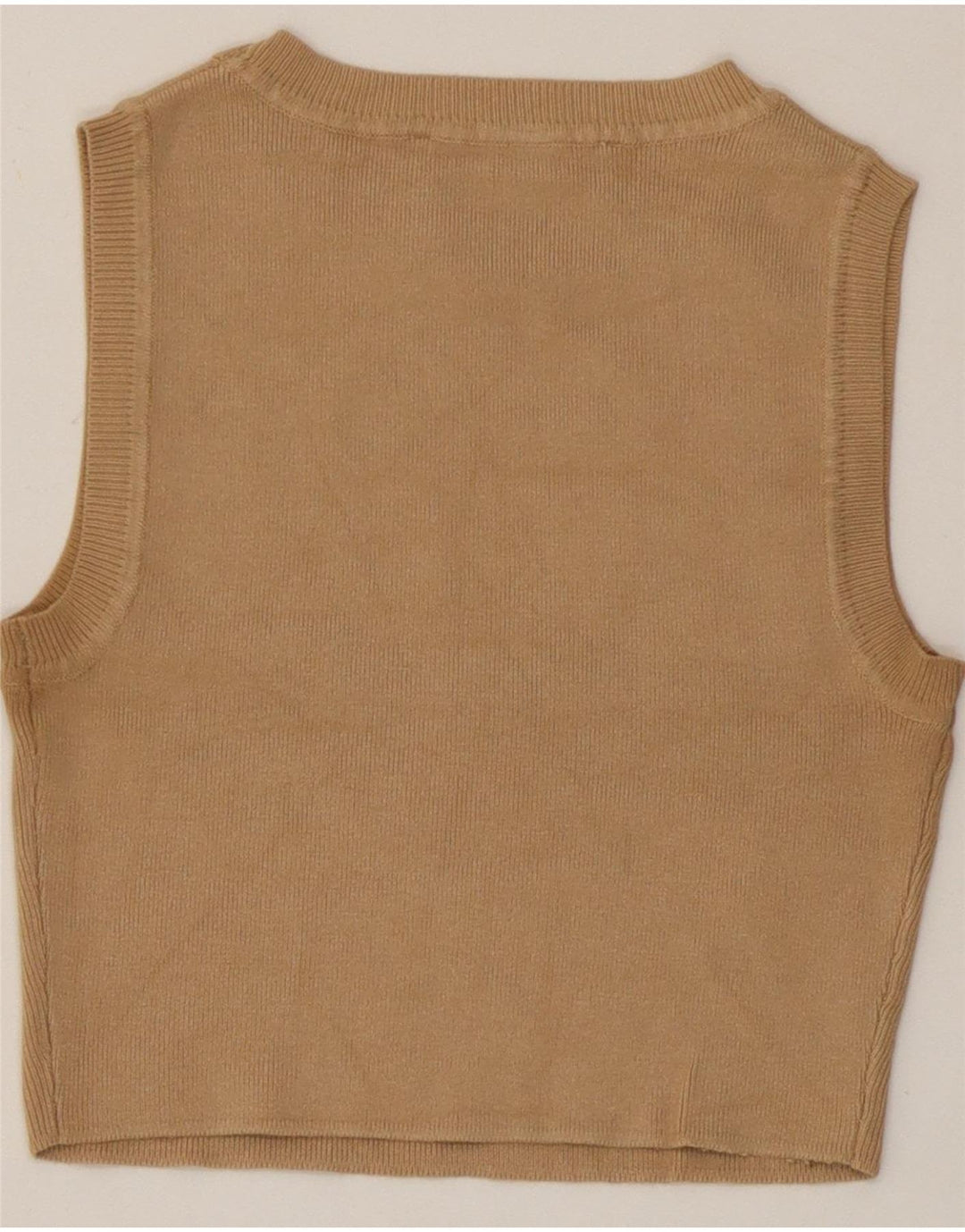 Canotta corta da donna Zara UK 10 piccola Beige