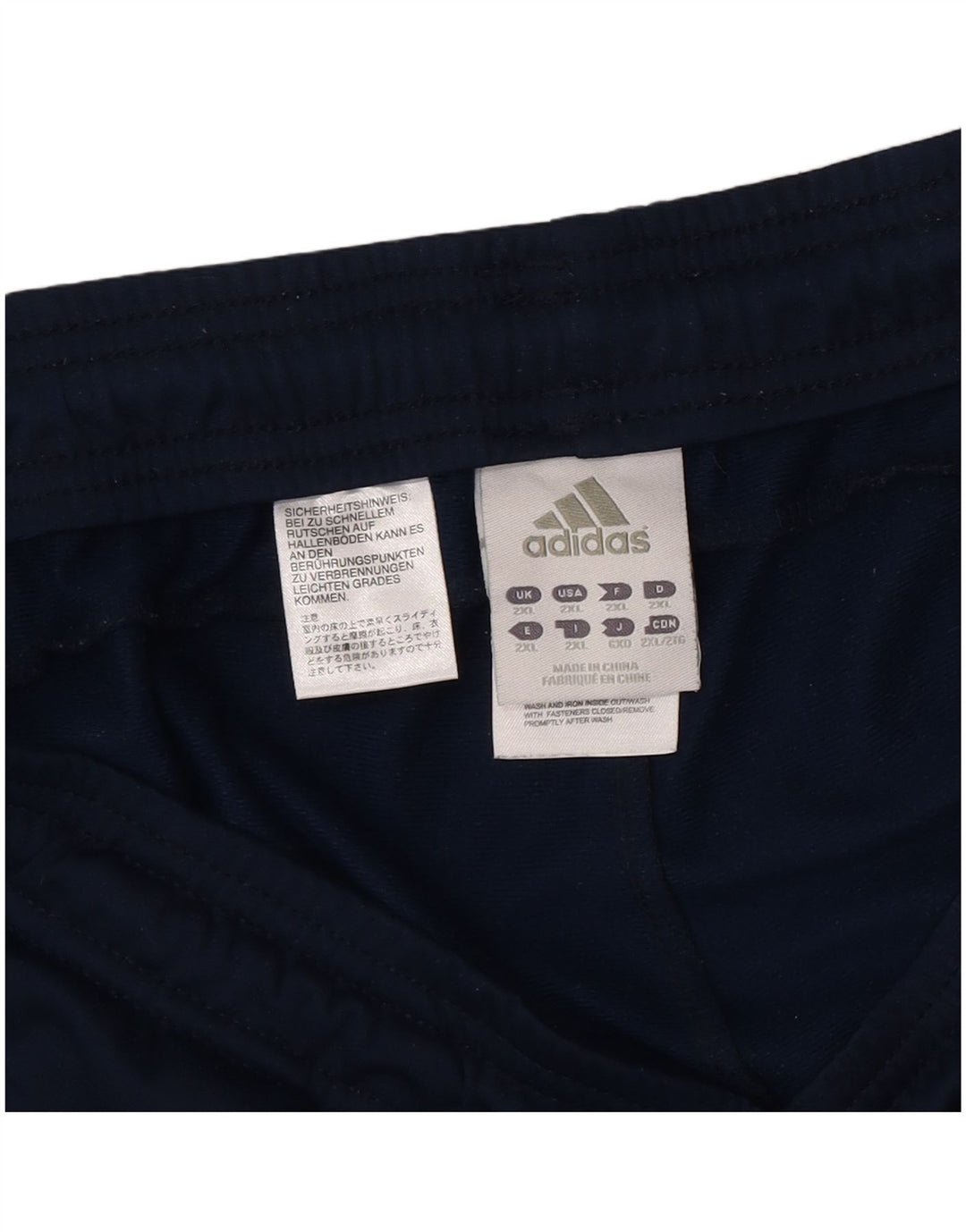 Pantaloni da tuta da uomo Adidas 2XL Poliestere color block blu navy