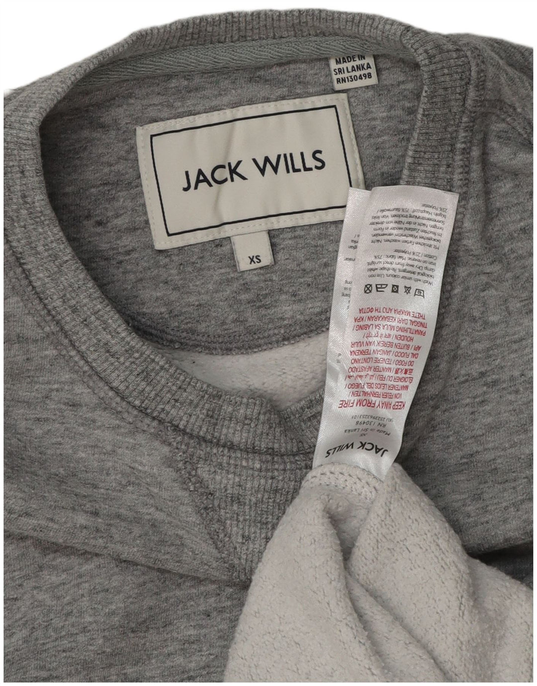 Felpa da uomo Jack Wills Jumper XS in cotone chiazzato grigio