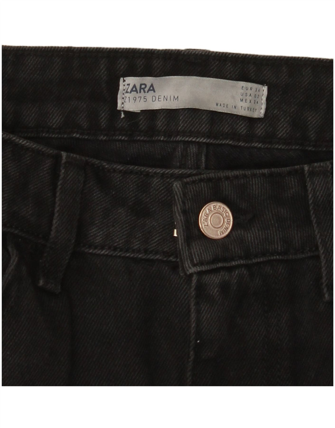 Jeans affusolati da donna ZARA EU 34 2XS W24 L28 Nero