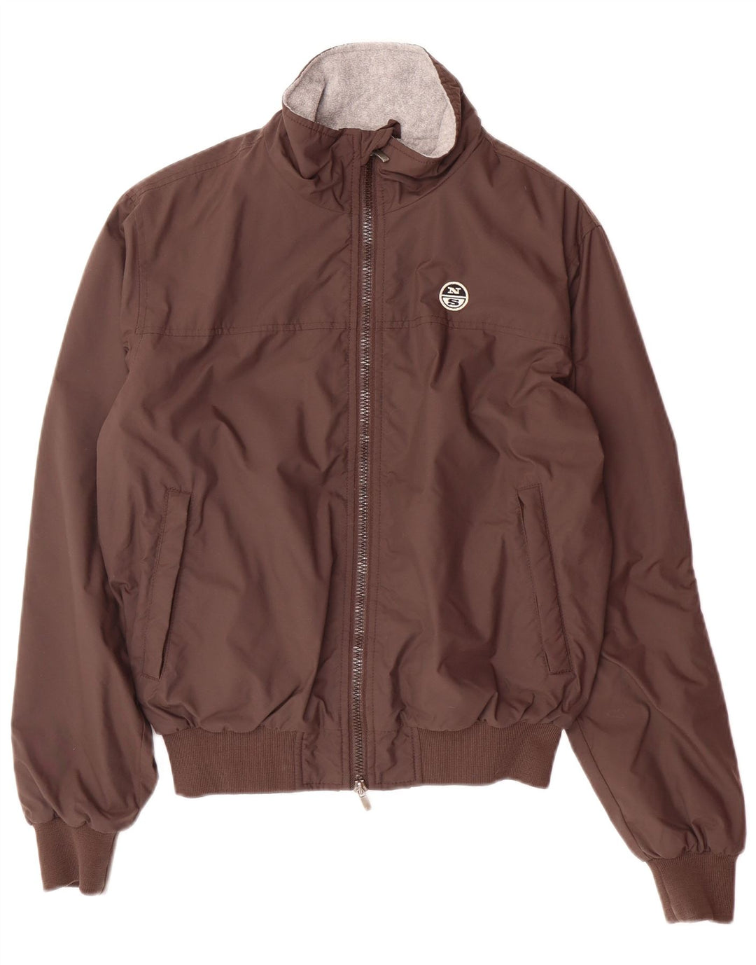 NORTH SAILS Giubbotto bomber da uomo UK 36 Small Marrone Poliammide