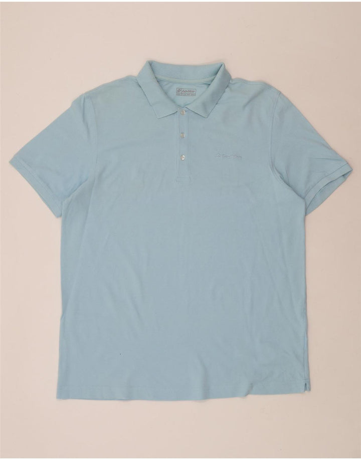 LOTTO Mens Polo Shirt 3XL Blue Cotton