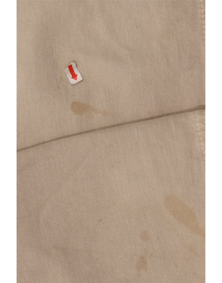 ZARA Jeans da donna a gamba larga a vita alta The Marine EU 34 2XS W24 L29 Beige