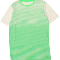 WILSON Boys T-Shirt Top 11-12 Years Green Striped Polyester Vintage Wilson and Second-Hand Wilson from Messina Hembry 