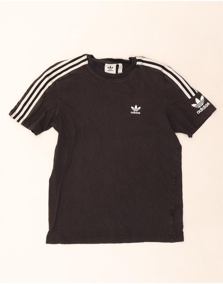 T-shirt grafica da uomo Adidas Top piccola in cotone nero