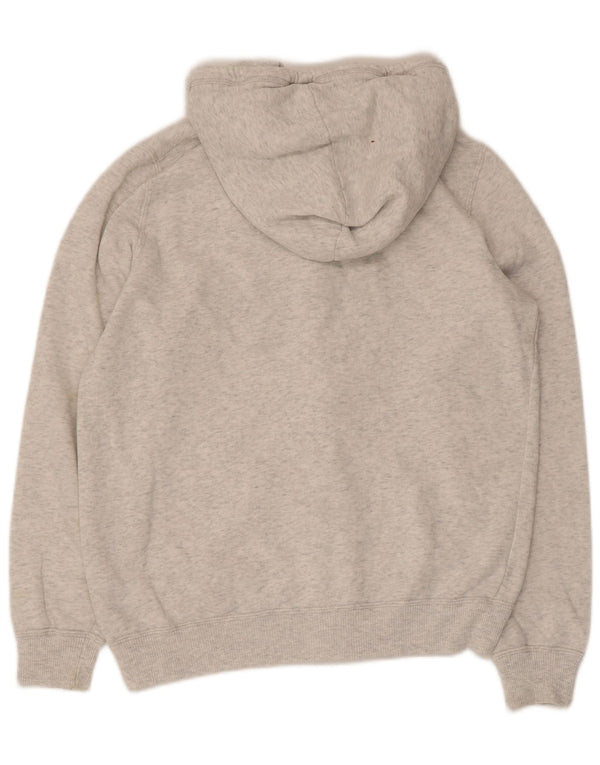 Felpa con cappuccio e zip grafica Hollister da donna UK 14 Cotone grigio medio
