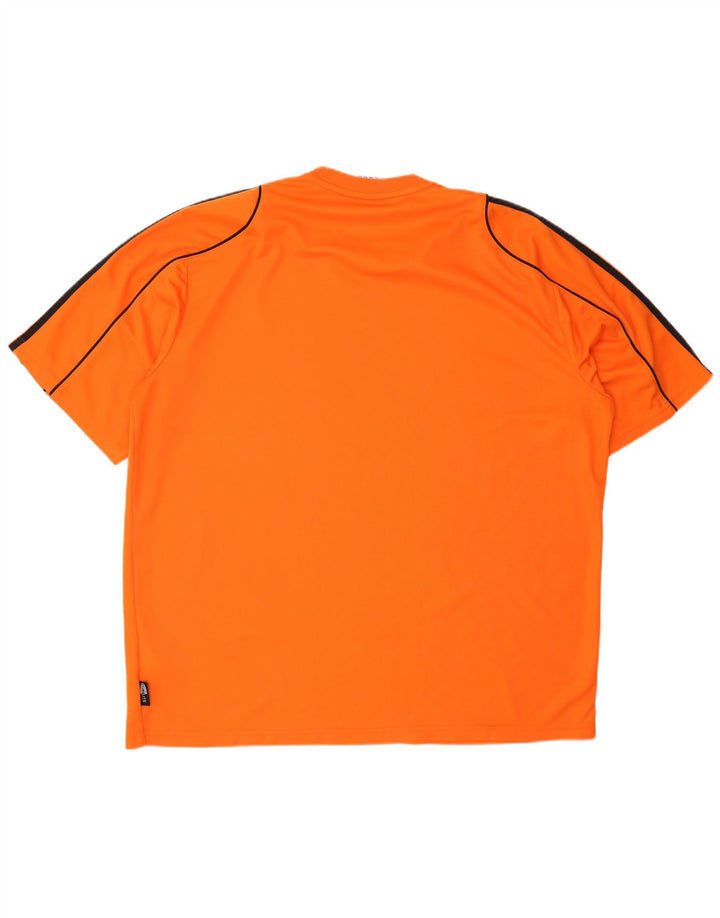 T-shirt Adidas Climalite da uomo Top 2XL arancione poliestere