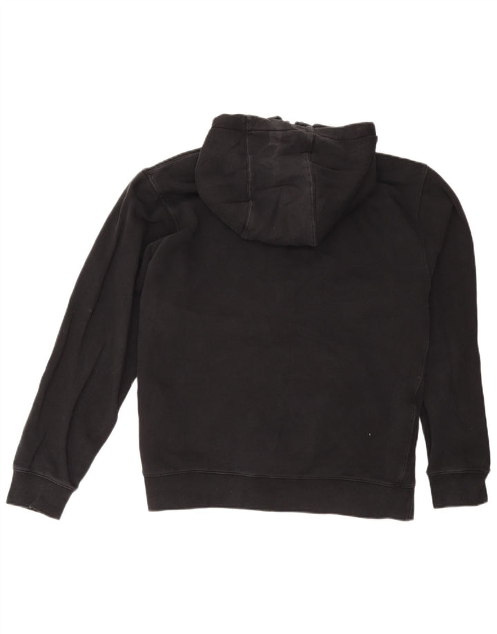 Felpa con cappuccio e zip Nike da uomo, grande, in cotone nero