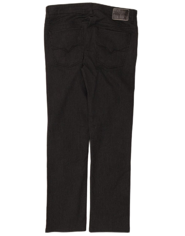 Pantaloni GUESS Uomo Casual Dritti W32 L30 Cotone Gessato Nero